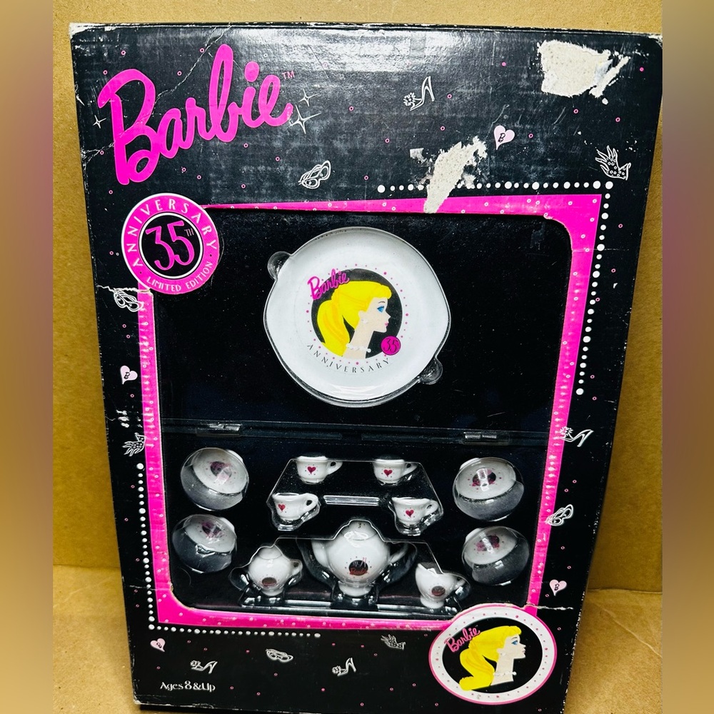 Barbie 35th Anniversary Miniature Nostalgic China Tea Set 1994